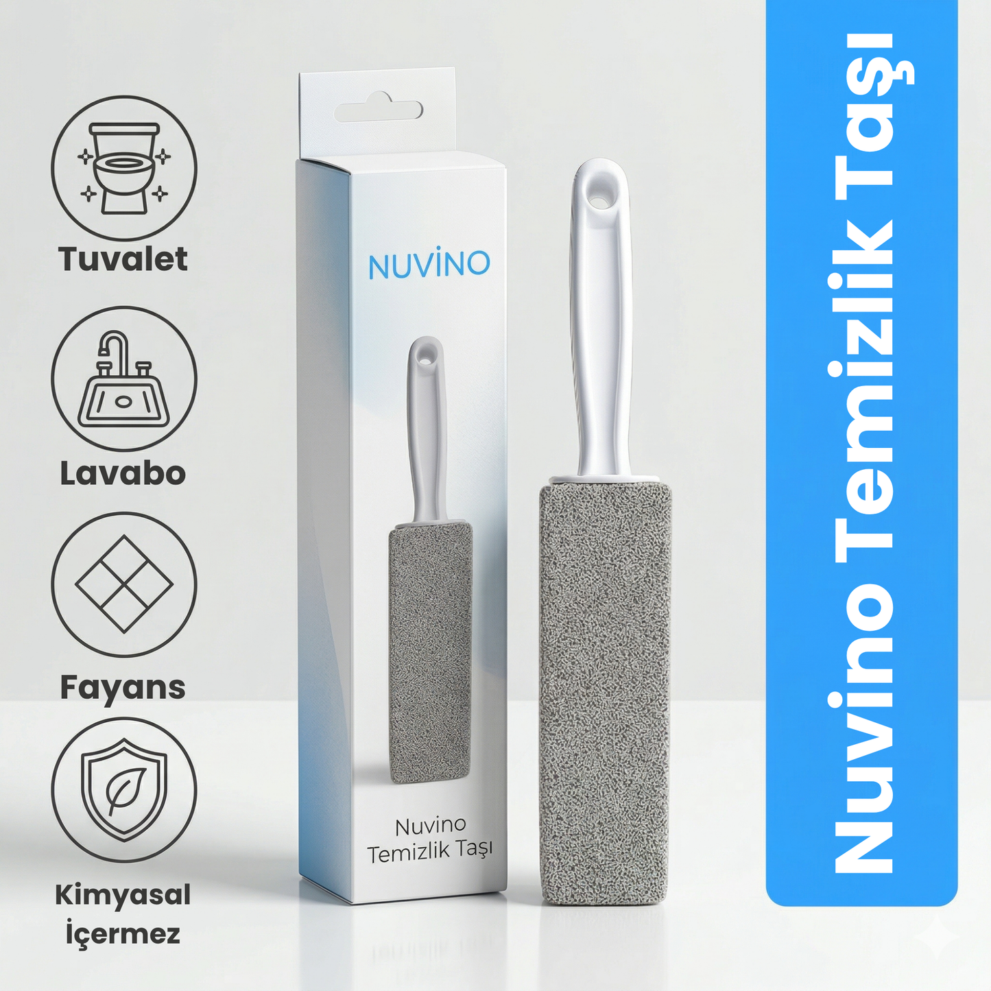 Nuvino™ Temizlik Taşı | Çıkmayan Kireç ve Lekelere Son