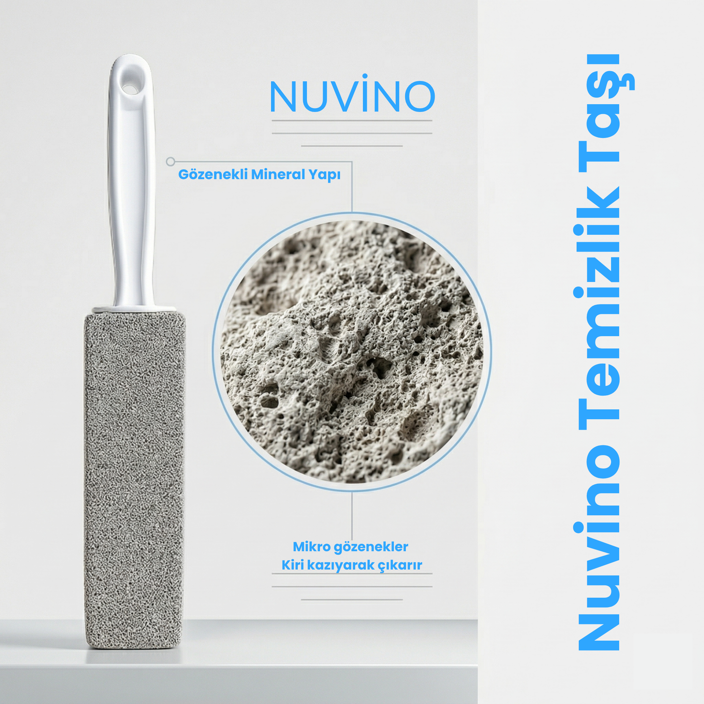 Nuvino™ Temizlik Taşı | Çıkmayan Kireç ve Lekelere Son