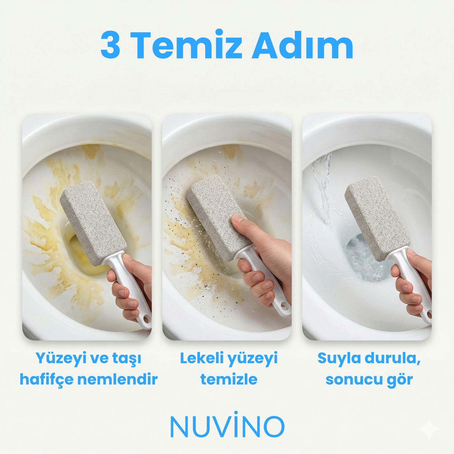 Nuvino™ Temizlik Taşı | Çıkmayan Kireç ve Lekelere Son